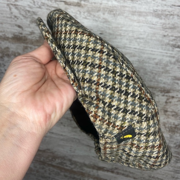 Hatman of Ireland wool tweed vintage flat cap hat snap EUC - Picture 1 of 8